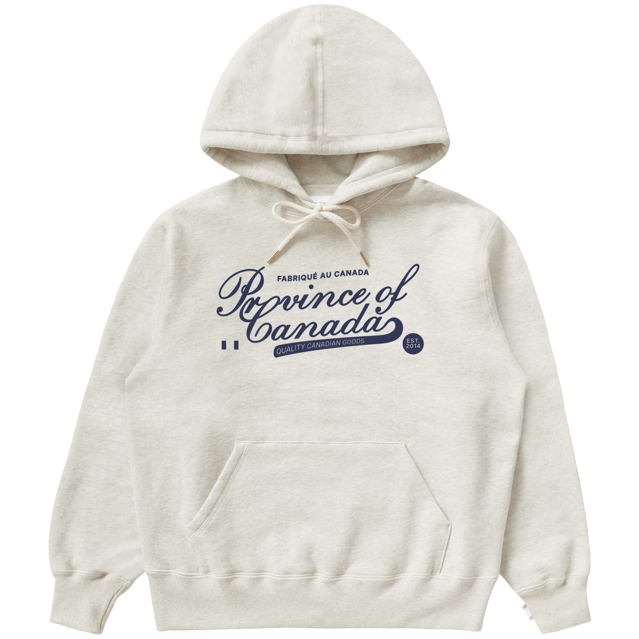 Made in Canada Fleece Script Logo Hoodie Eggshell - Unisex - Province of Canada