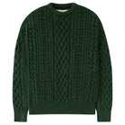 Made in Canada 100% Cotton Ivy Cable Knit Sweater Forest Green - Unisex - Province of Canada