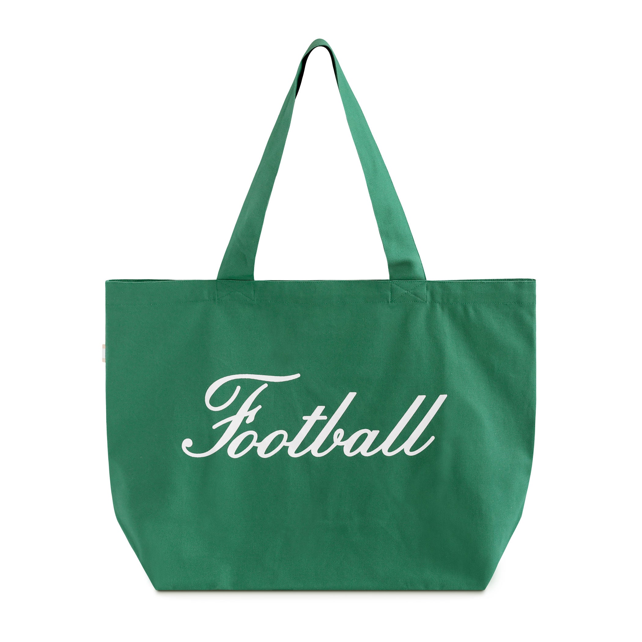 Made in Canada 100% Cotton Football Script Tote Bag Green - Province of Canada