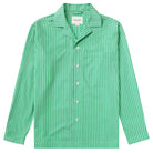 Made in Canada 100% Cotton Pyjama Shirt Green Stripe - Unisex - Province of Canada