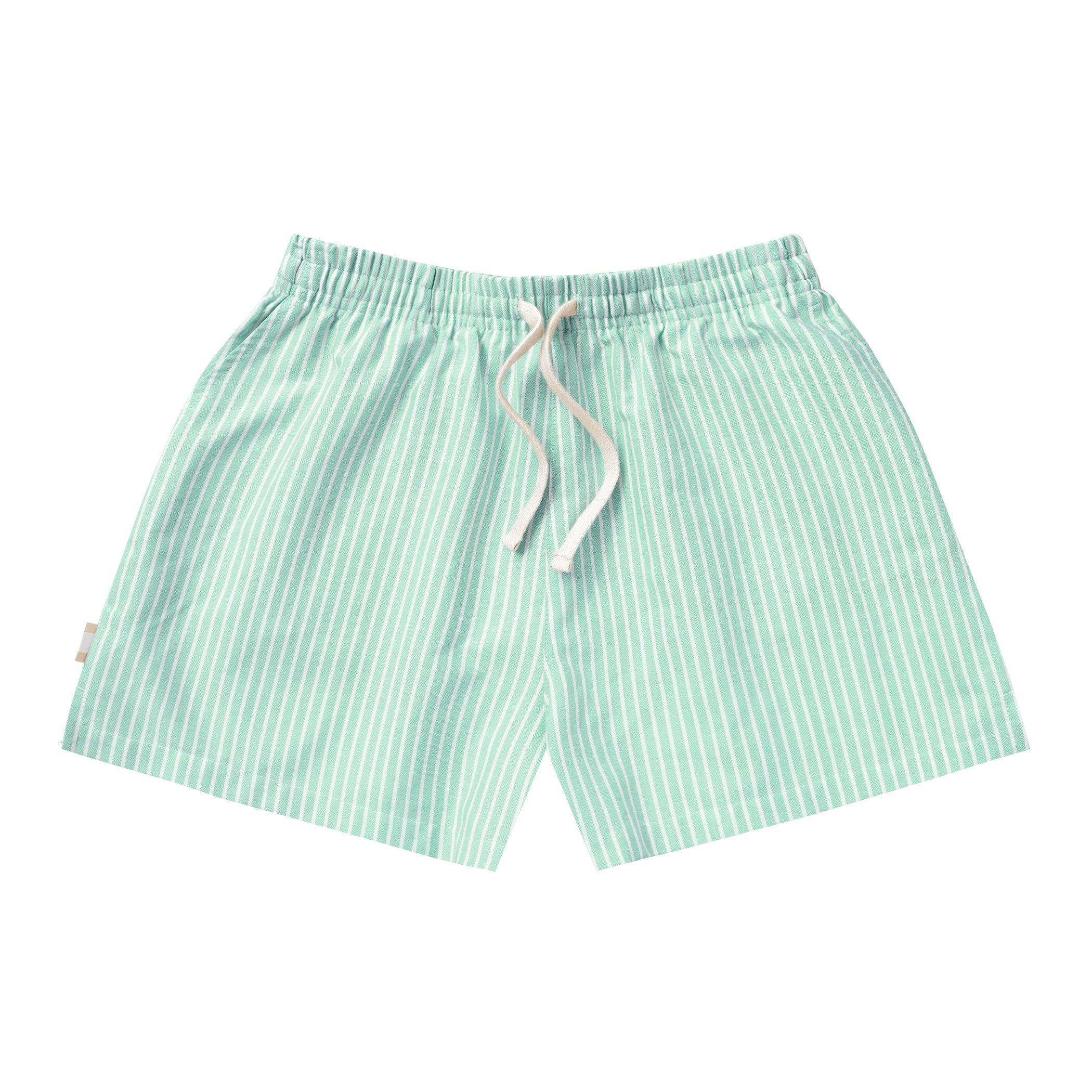 Made in Canada 100% Cotton Oxford Wide Stripe Short Green - Womens - Province of Canada 