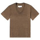 Made in Canada Friday V-Neck Tee Heather Brown 100% Organic Cotton - Province of Canada