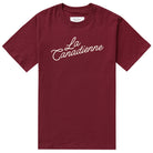 Made in Canada 100% Organic Cotton La Canadienne Womens Tee Shirt Burgundy - Province of Canada