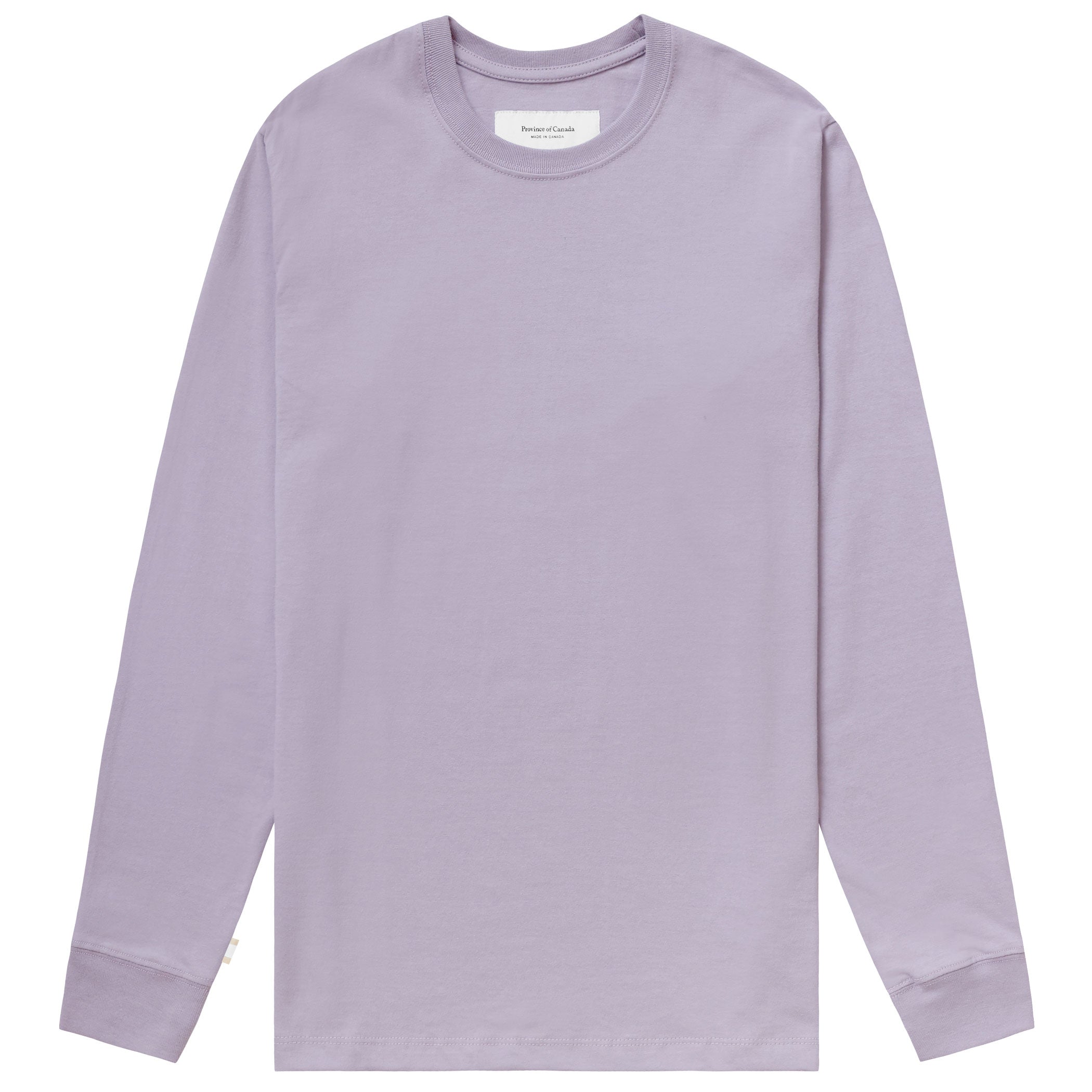 Made in Canada 100% Certified Organic Cotton Monday Long Sleeve Tee Mauve Lavender Purple - Province of Canada