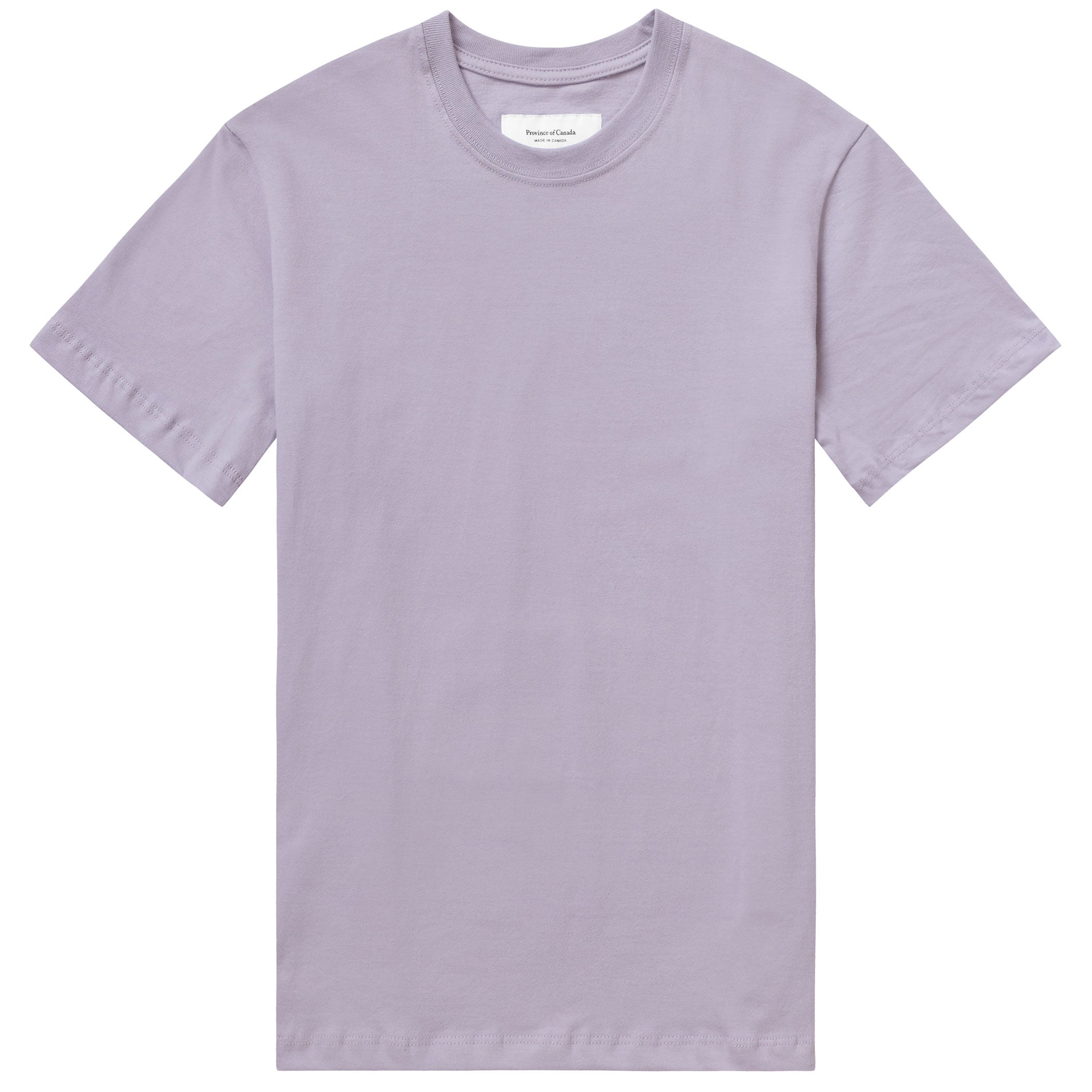 Made in Canada 100% Certified Organic Cotton Monday Tee T-Shirt Mauve Lavender Purple - Province of Canada