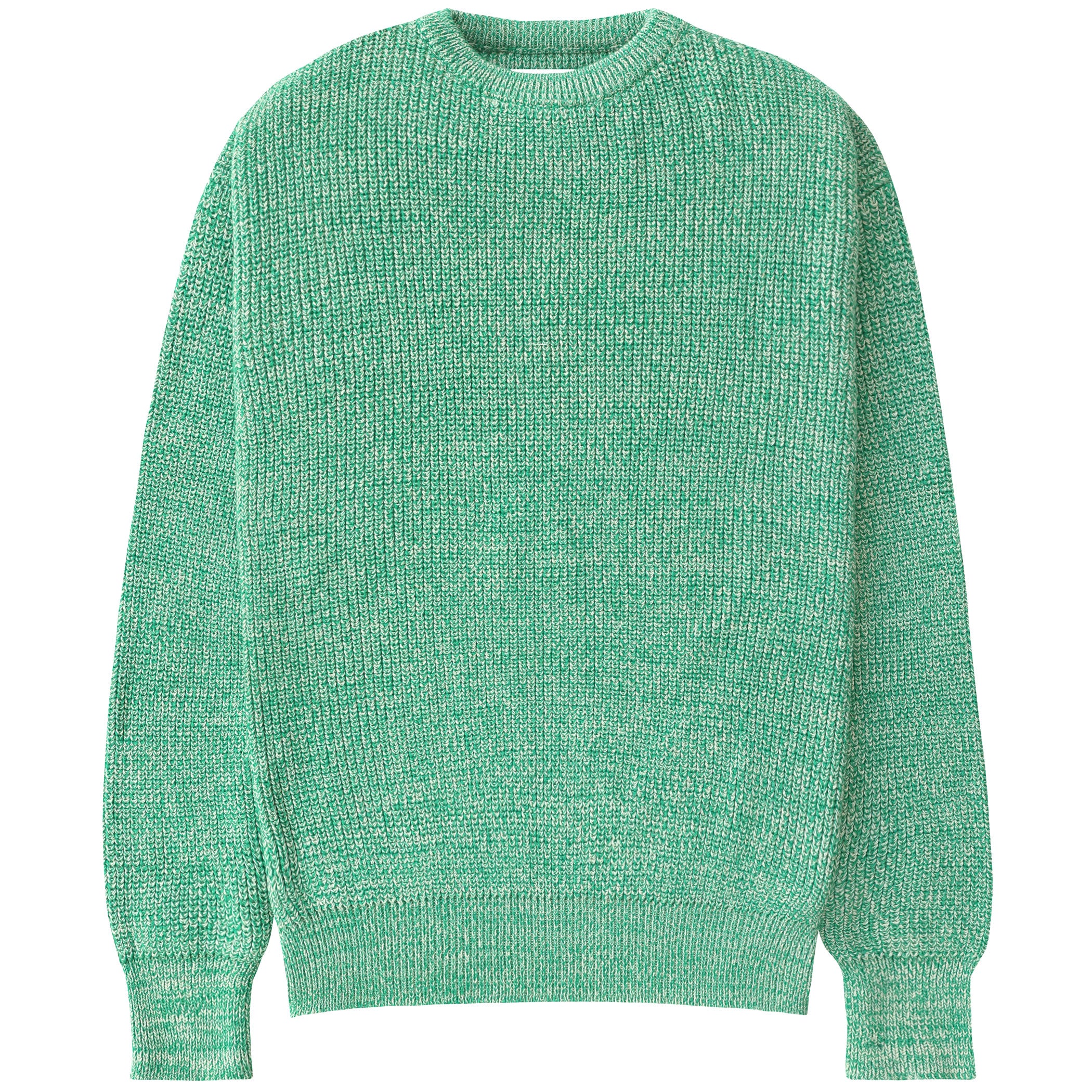 Made in Canada 100% Cotton Knit Sweater Heather Green - Unisex - Province of Canada