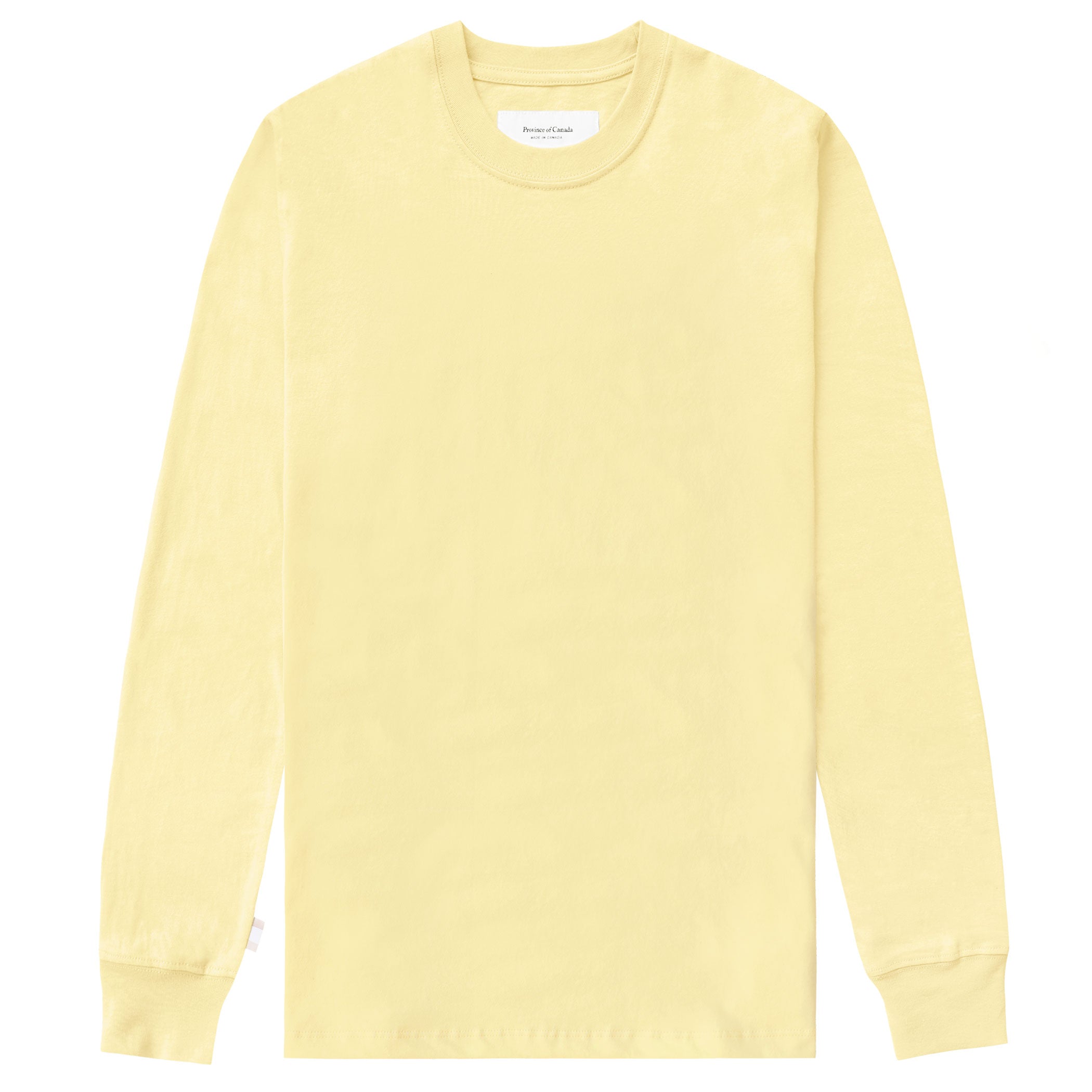 Made in Canada 100% Organic Cotton Monday Long Sleeve Tee Butter - Unisex - Province of Canada 