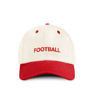 Made in Canada 100% Cotton Red Natural Football Helvetica Baseball Hat - Province of Canada