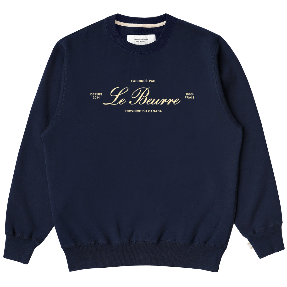 Made in Canada Le Beurre Sweatshirt Navy  - Unisex - Province of Canada