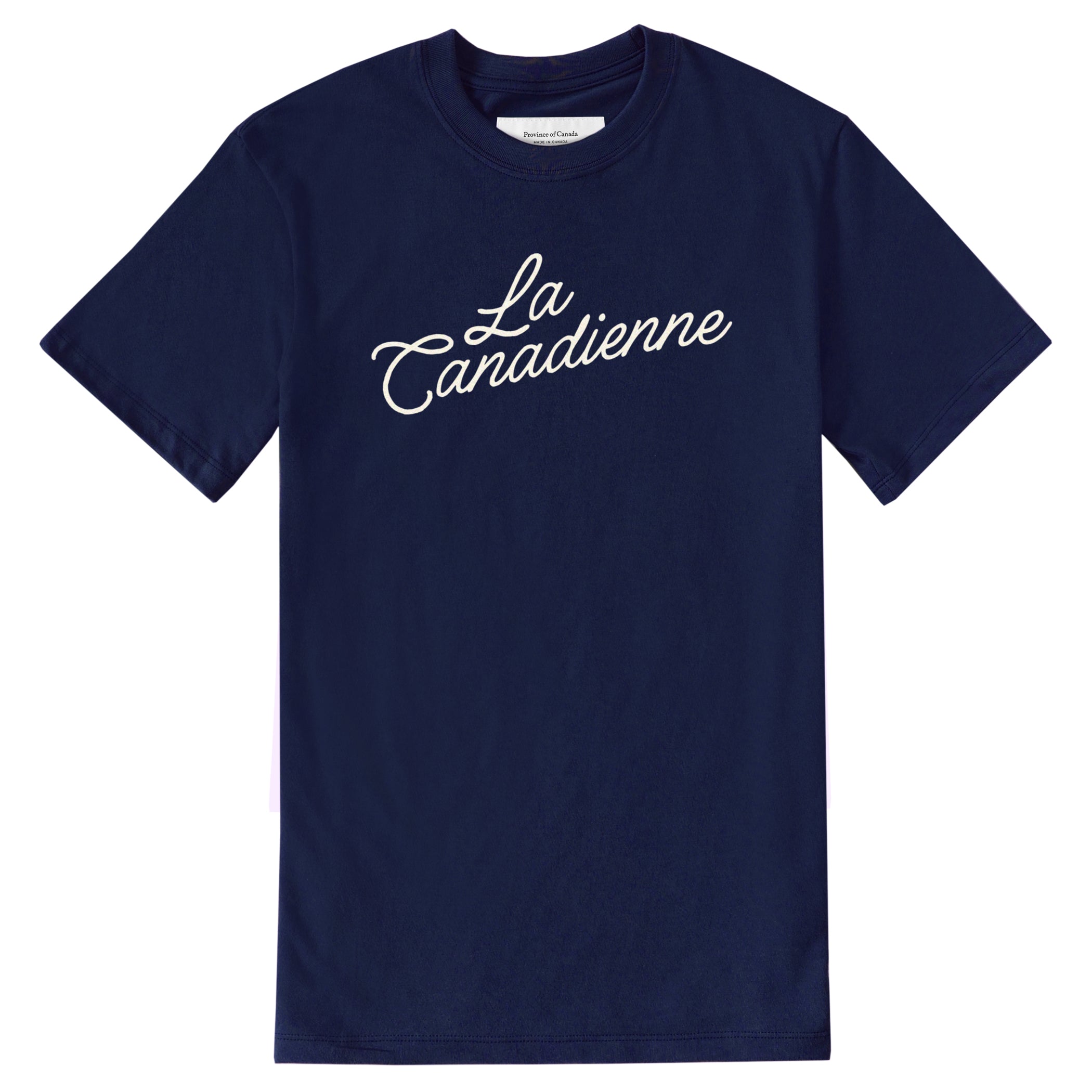 Made in Canada 100% Cotton La Canadienne Tee Navy Blue - Womens - Province of Canada