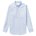 Made in Canada 100% Cotton Oxford  Stripe Button Down Shirt Royal Blue - Unisex - Province of Canada
