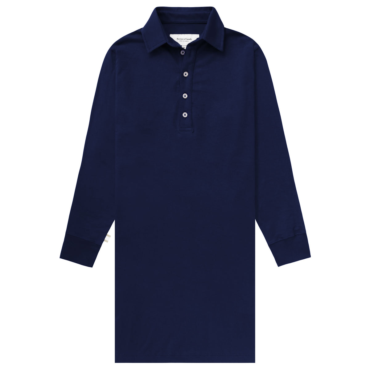 Made in Canada Sunday Polo Long Sleeve Dress Navy - Province of Canada