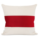 Made in Canada 100% Cotton Aubrey Cushion Cover Ivory and Red - Province of Canada