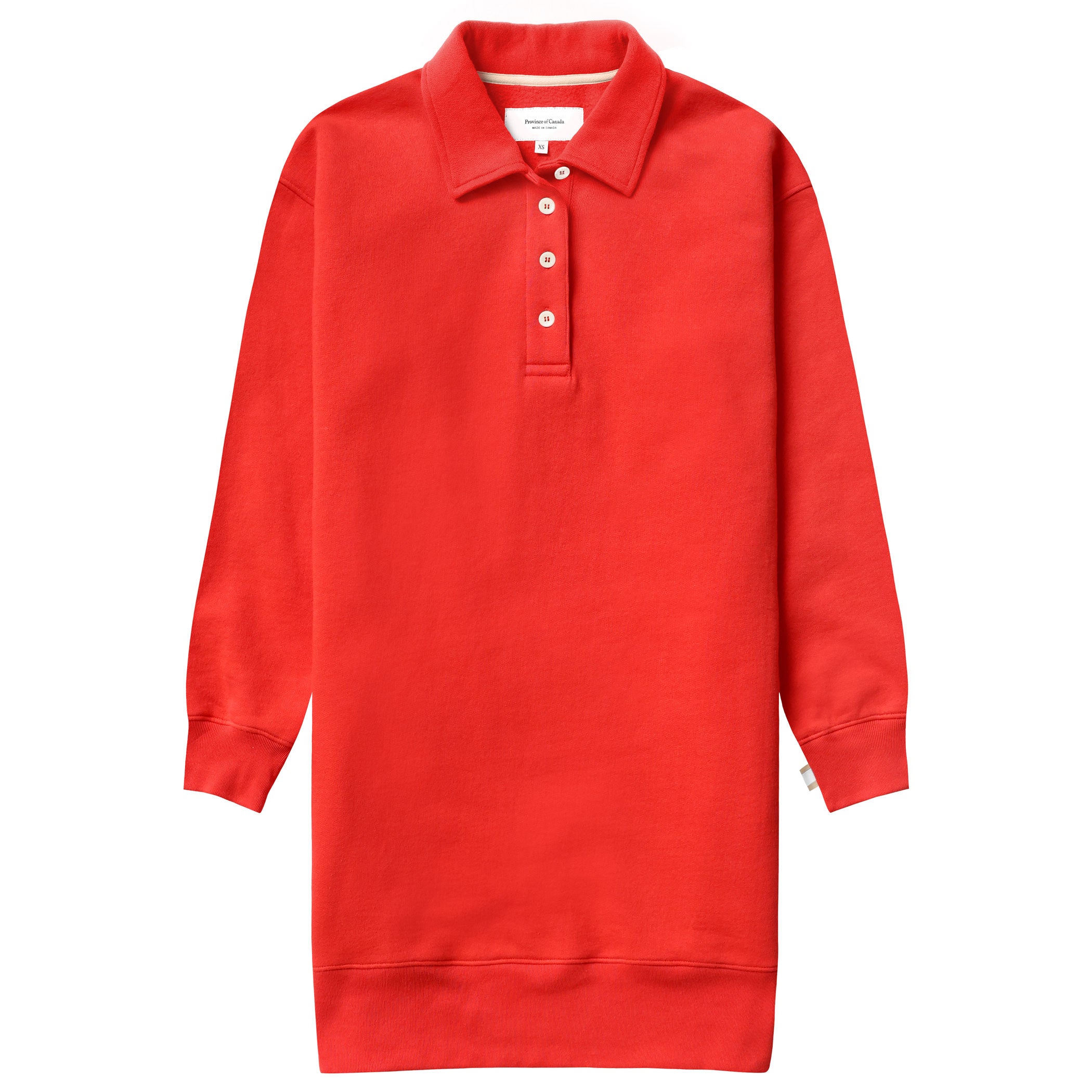 Made in Canada Fleece Sweater Dress Tart Red - Province of Canada 