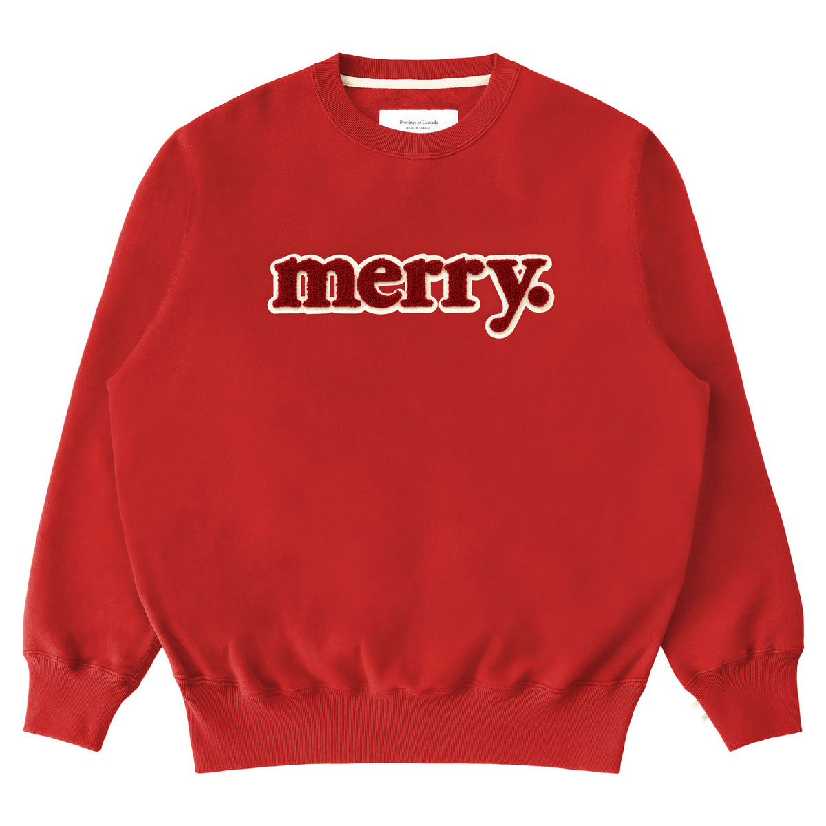 Made in Canada Fleece Merry Sweatshirt Red - Unisex - Province of Canada