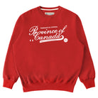 Made in Canada Fleece Script Logo Sweatshirt Red - Unisex - Province of Canada