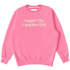 Made in Canada Fleece Support the Canadian Girls Sweatshirt Pink - Unisex - Province of Canada