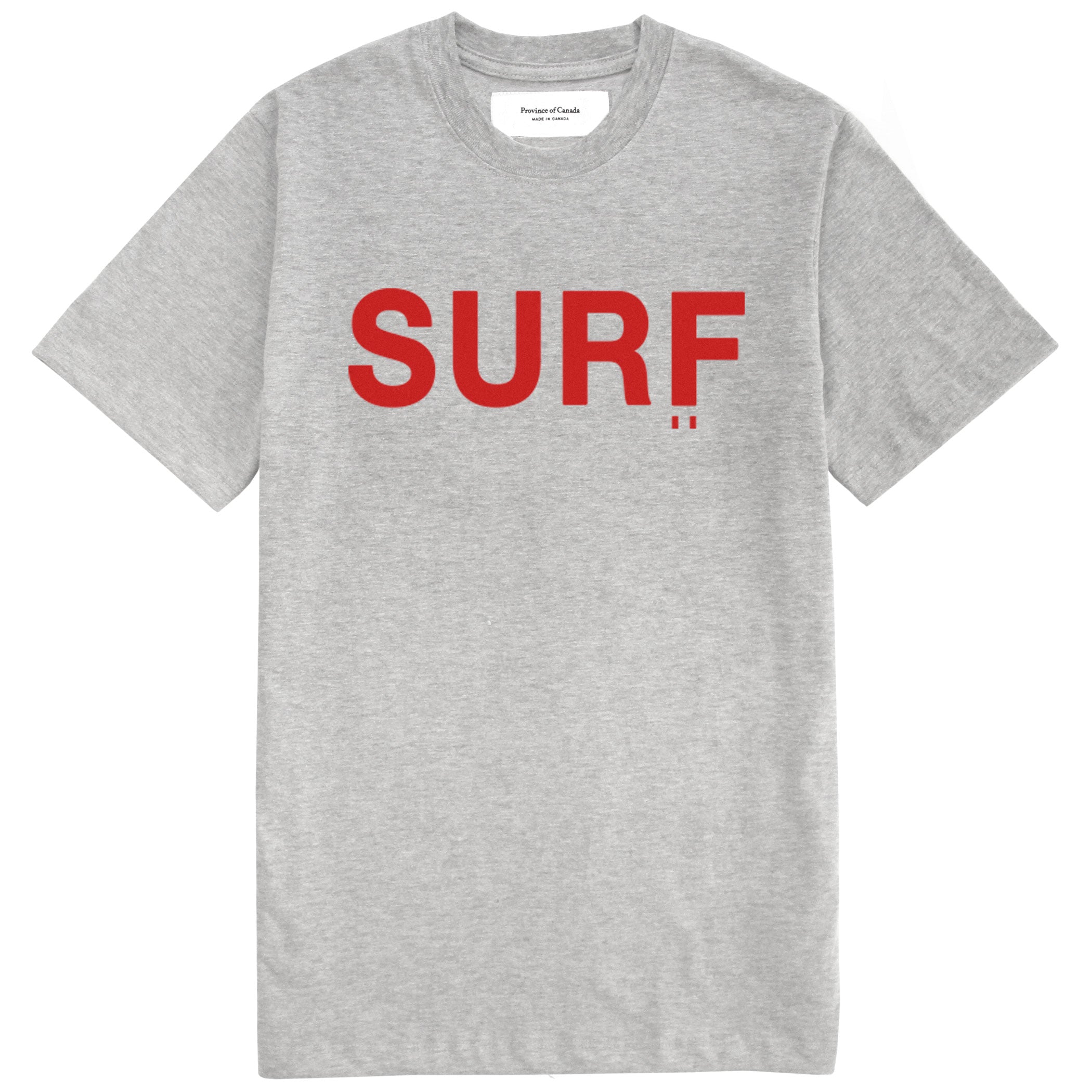 Made in Canada 100% Organic Cotton Surf Tee Heather Grey - Unisex - Province of Canada