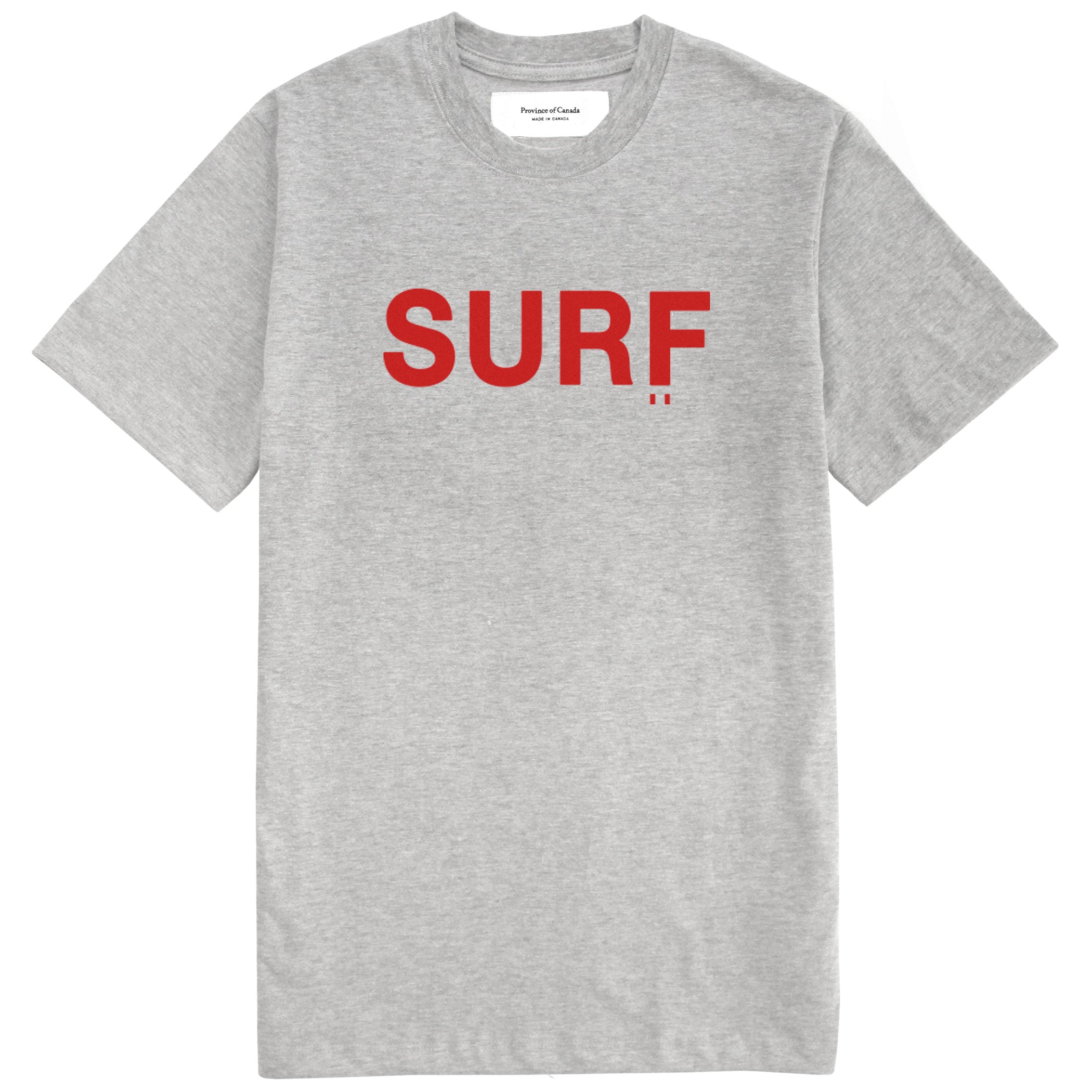 Made in Canada 100% Organic Cotton Surf Tee Heather Grey - Unisex - Province of Canada