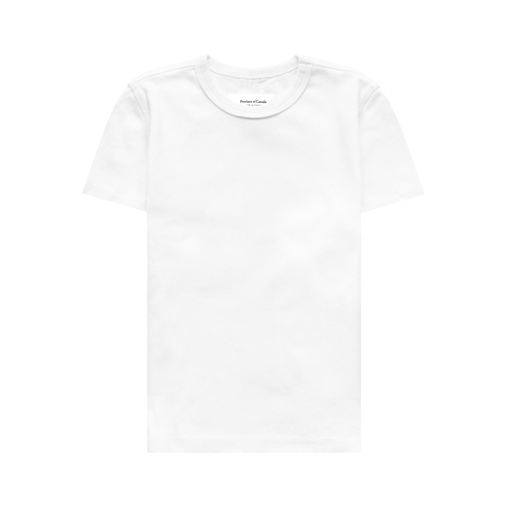 Made in Canada Fitted Rib Tee White  100% Organic Cotton - Province of Canada