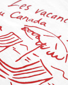 Made in Canada 100% Organic Cotton Les Vacances Tee White - Unisex - Province of Canada
