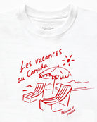 Made in Canada 100% Organic Cotton Les Vacances Tee White - Unisex - Province of Canada