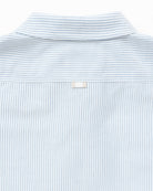 Made in Canada 100% Cotton Oxford  Stripe Button Down Shirt Light Blue - Unisex - Province of Canada