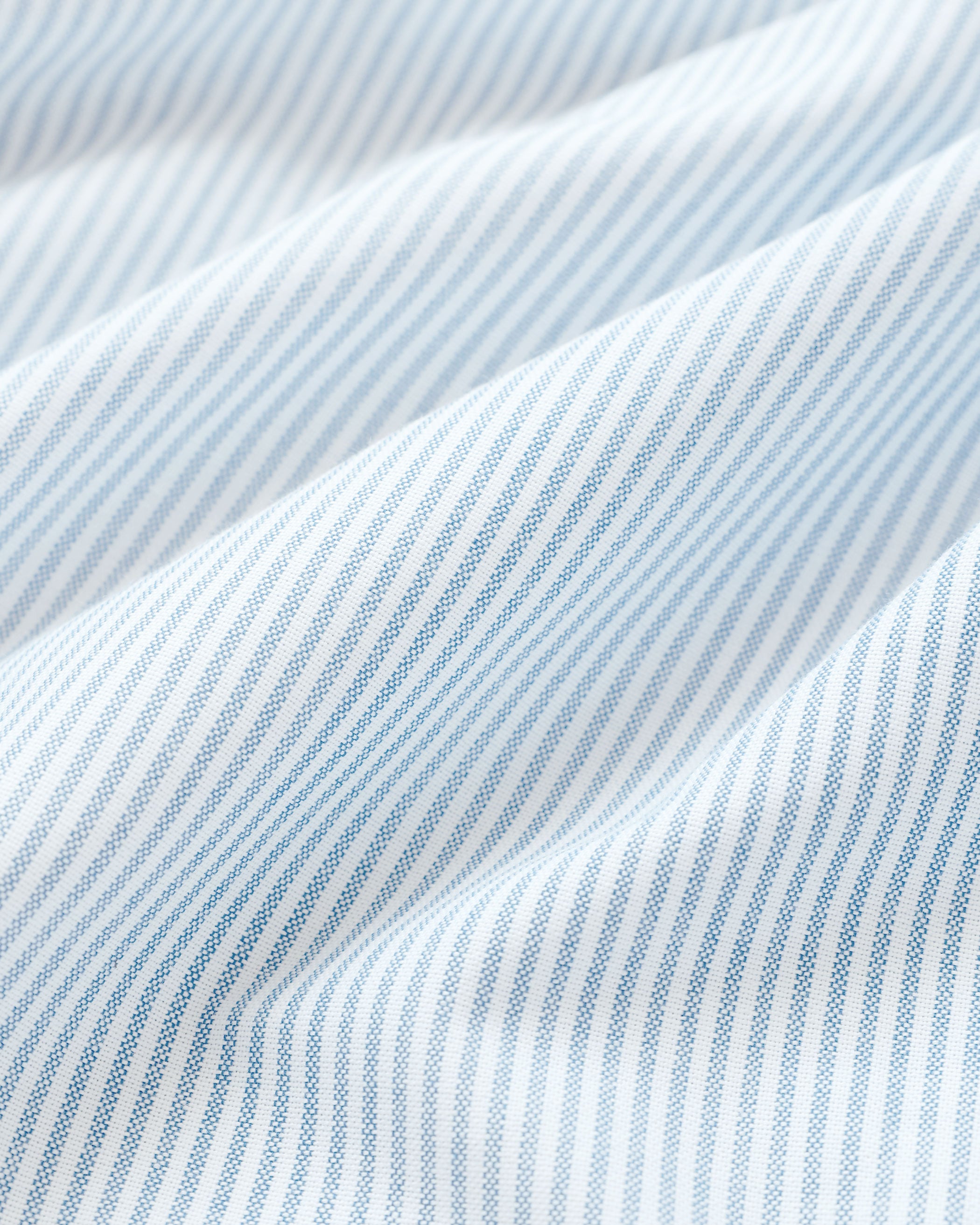 Made in Canada 100% Cotton Oxford  Stripe Button Down Shirt Light Blue - Unisex - Province of Canada