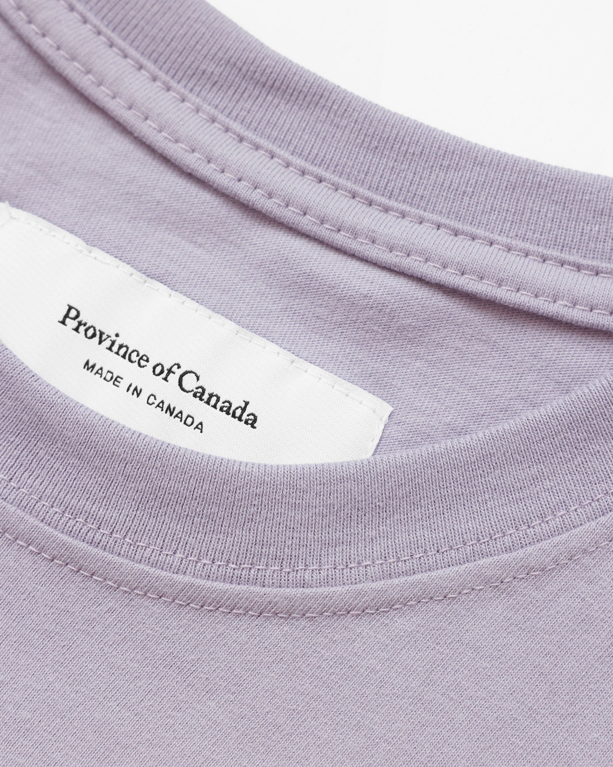 Made in Canada 100% Certified Organic Cotton Monday Tee T-Shirt Mauve Lavender Purple - Province of Canada