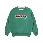 Made in Canada Fleece Christmas Kids Merry Sweatshirt Green - Unisex - Province of Canada