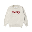 Made in Canada Fleece Christmas Kids Merry Sweatshirt Eggshell - Unisex - Province of Canada