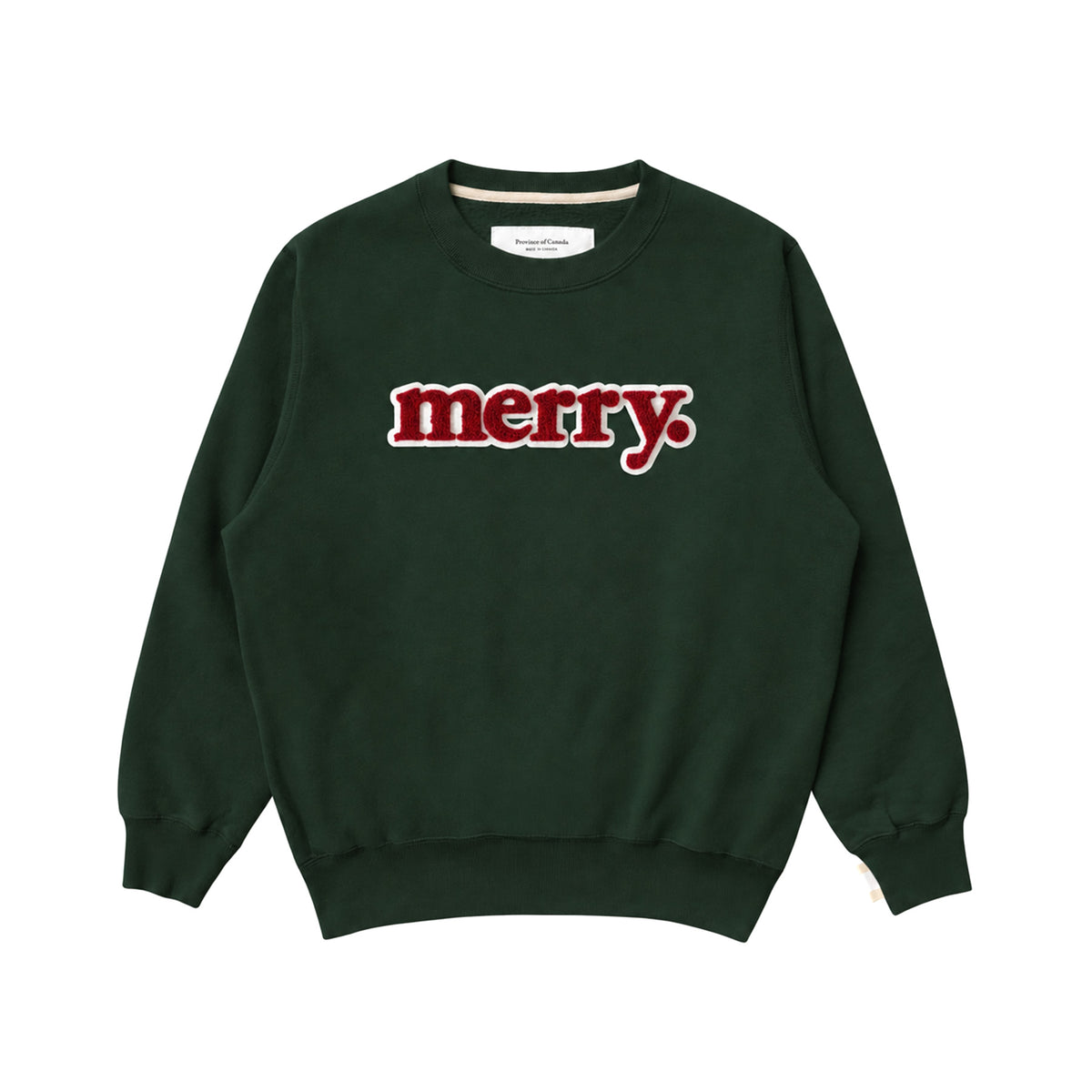 Made in Canada Merry Christmas Sweater Forest Green - Province of Canada