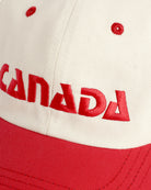 Made in Canada 100% Cotton Baseball Hat Red Natural - Province of Canada