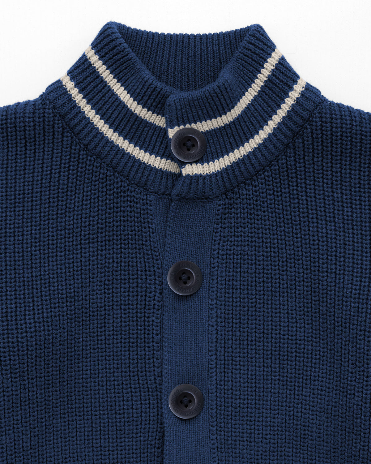 Made in Canada 100% Cotton Knit Cardigan Marine - Unisex - Province of Canada