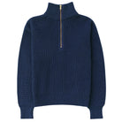 Made in Canada 100% Cotton Knit Half Zip Sweater Marine - Unisex - Province of Canada