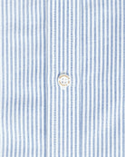 Made in Canada 100% Cotton Oxford  Stripe Button Down Shirt Royal Blue - Unisex - Province of Canada