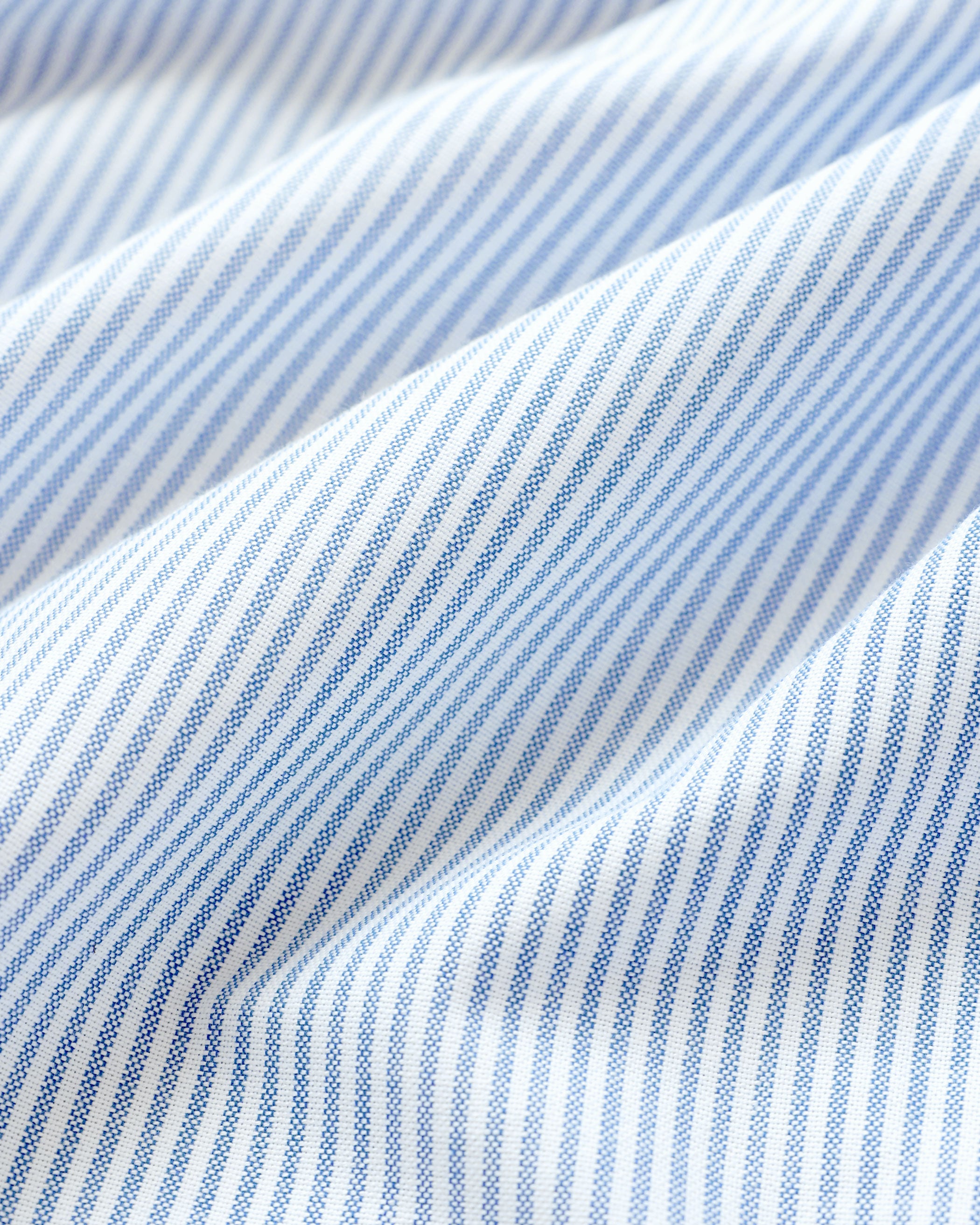 Made in Canada 100% Cotton Oxford  Stripe Button Down Shirt Royal Blue - Unisex - Province of Canada
