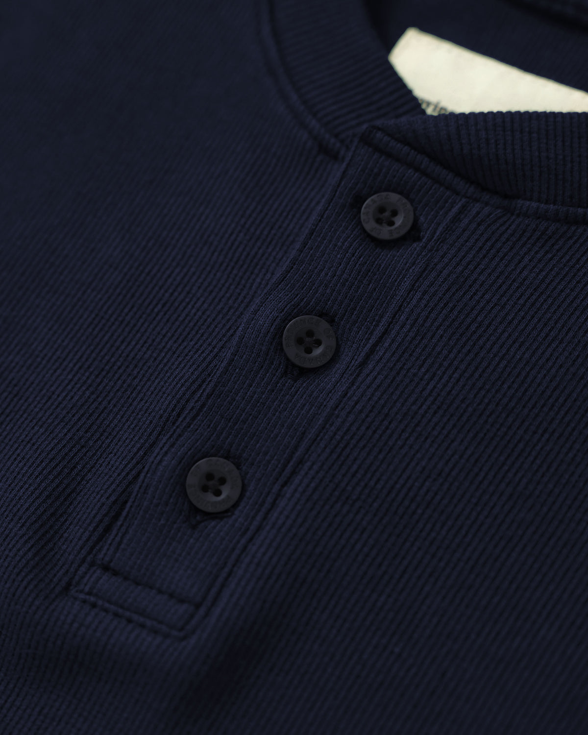 Made in Canada - Almost Pyjama Rib Henley Navy - Unisex - Province of Canada