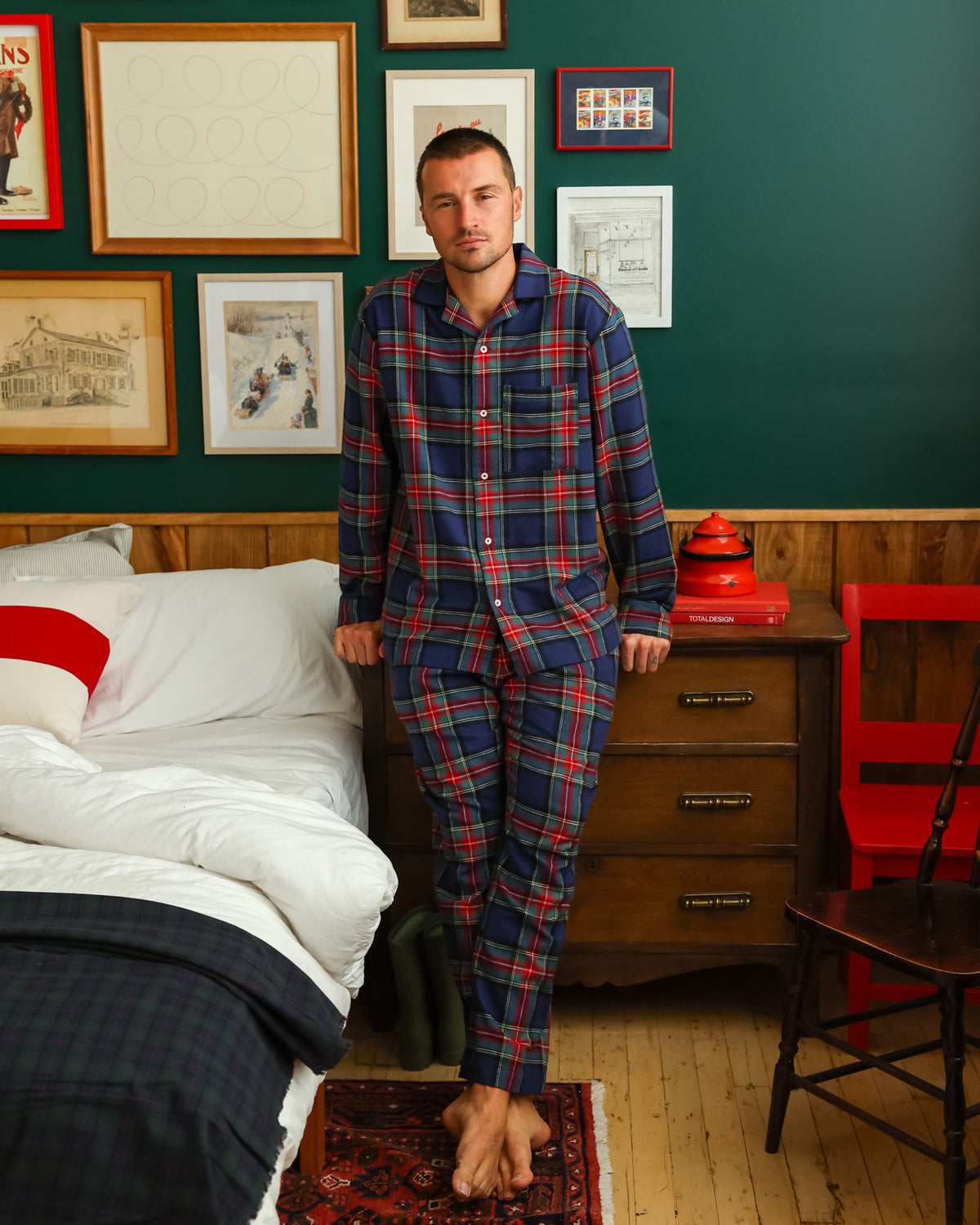 Made in Canada 100% Cotton Nick Plaid Flannel Pyjama Pant - Unisex - Province of Canada
