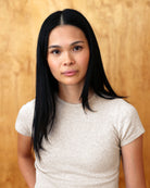 Made in Canada Fitted Rib Tee Oatmeal 100% Organic Cotton - Province of Canada