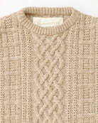Made in Canada 100% Cotton Ivy Cable Knit Sweater Heather Beige - Unisex - Province of Canada