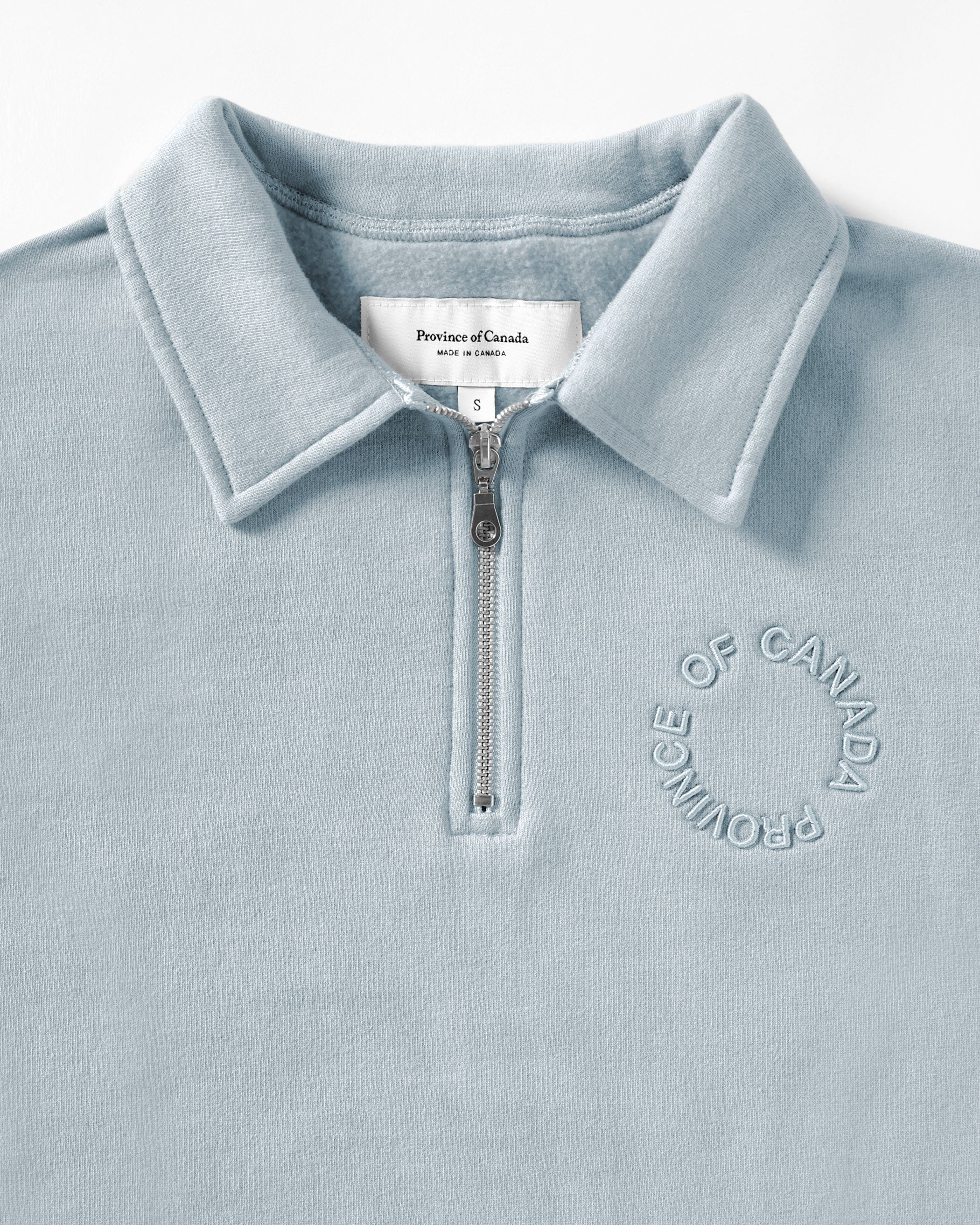 Made in Canada Half Zip Fleece Sweatshirt Blueish - Unisex - Province of Canada