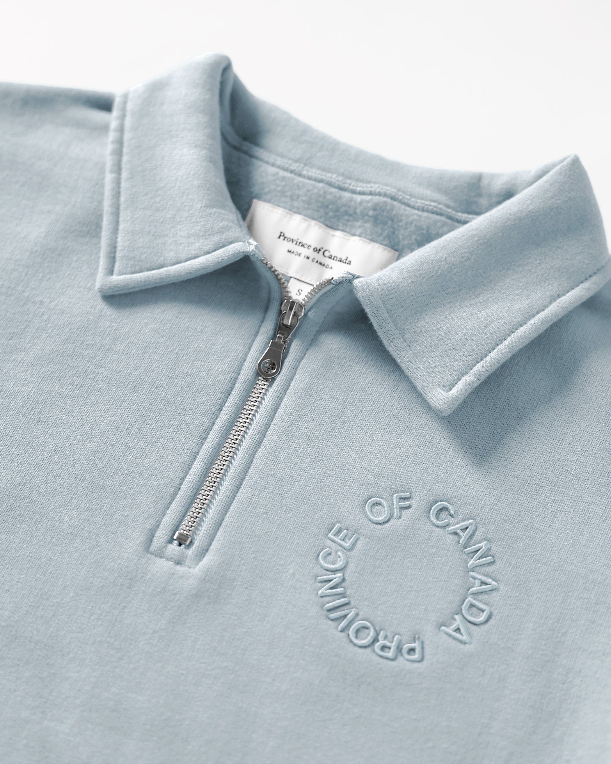 Made in Canada Half Zip Fleece Sweatshirt Blueish - Unisex - Province of Canada