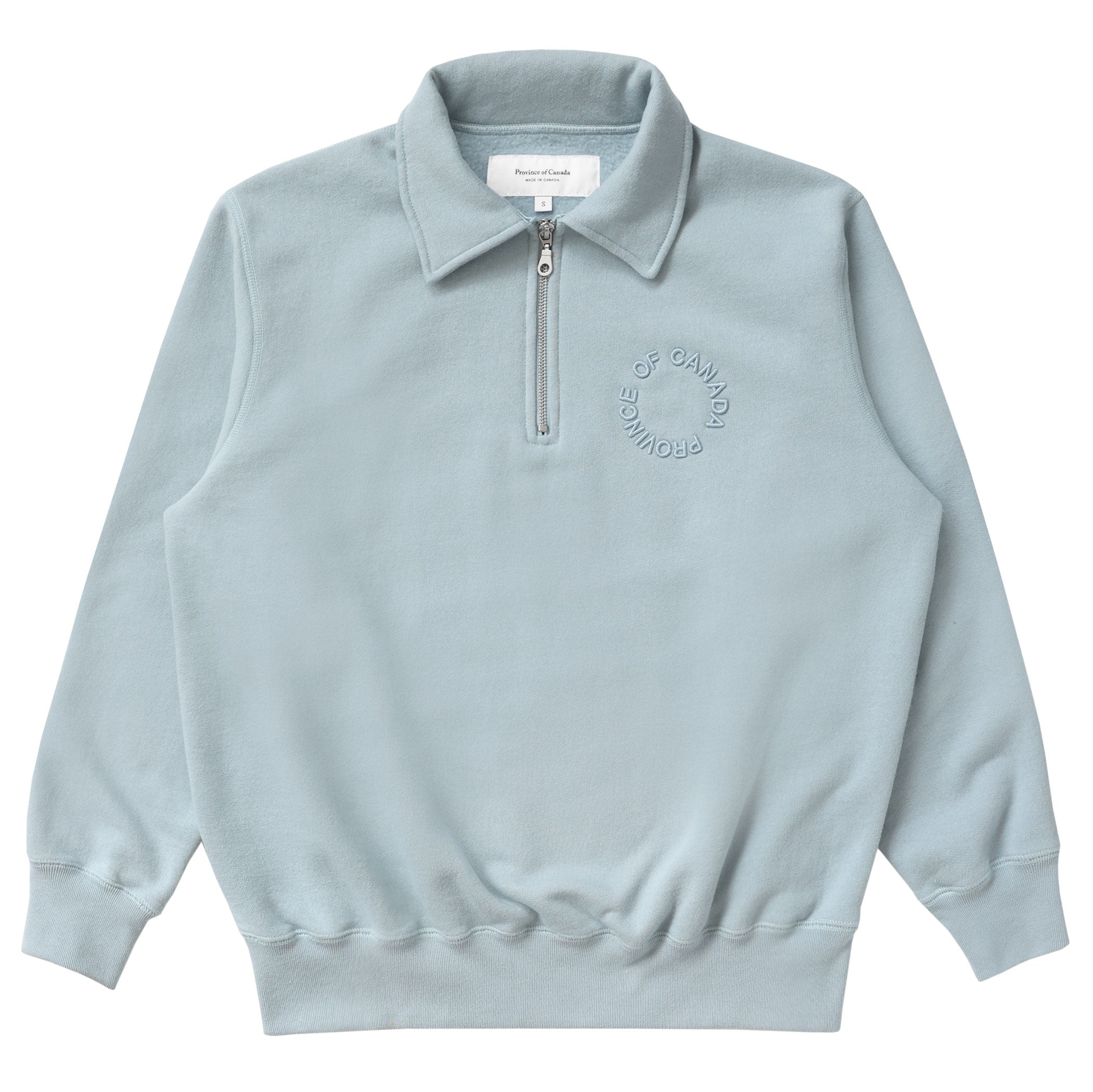 Made in Canada Half Zip Fleece Sweatshirt Blueish - Unisex - Province of Canada