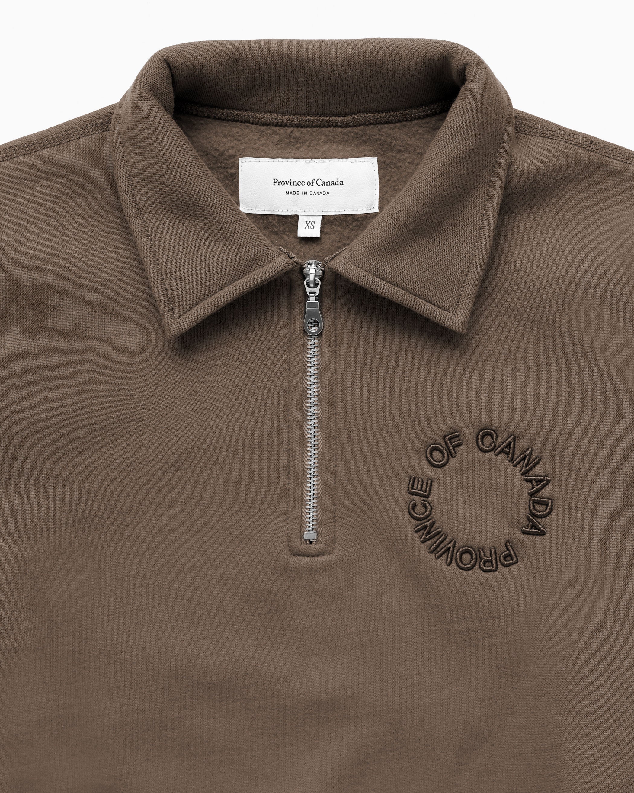 Made in Canada Half Zip Fleece Sweatshirt Chestnut - Unisex - Province of Canada