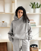 Made in Canada Flag Fleece Hoodie Heather Grey - Unisex