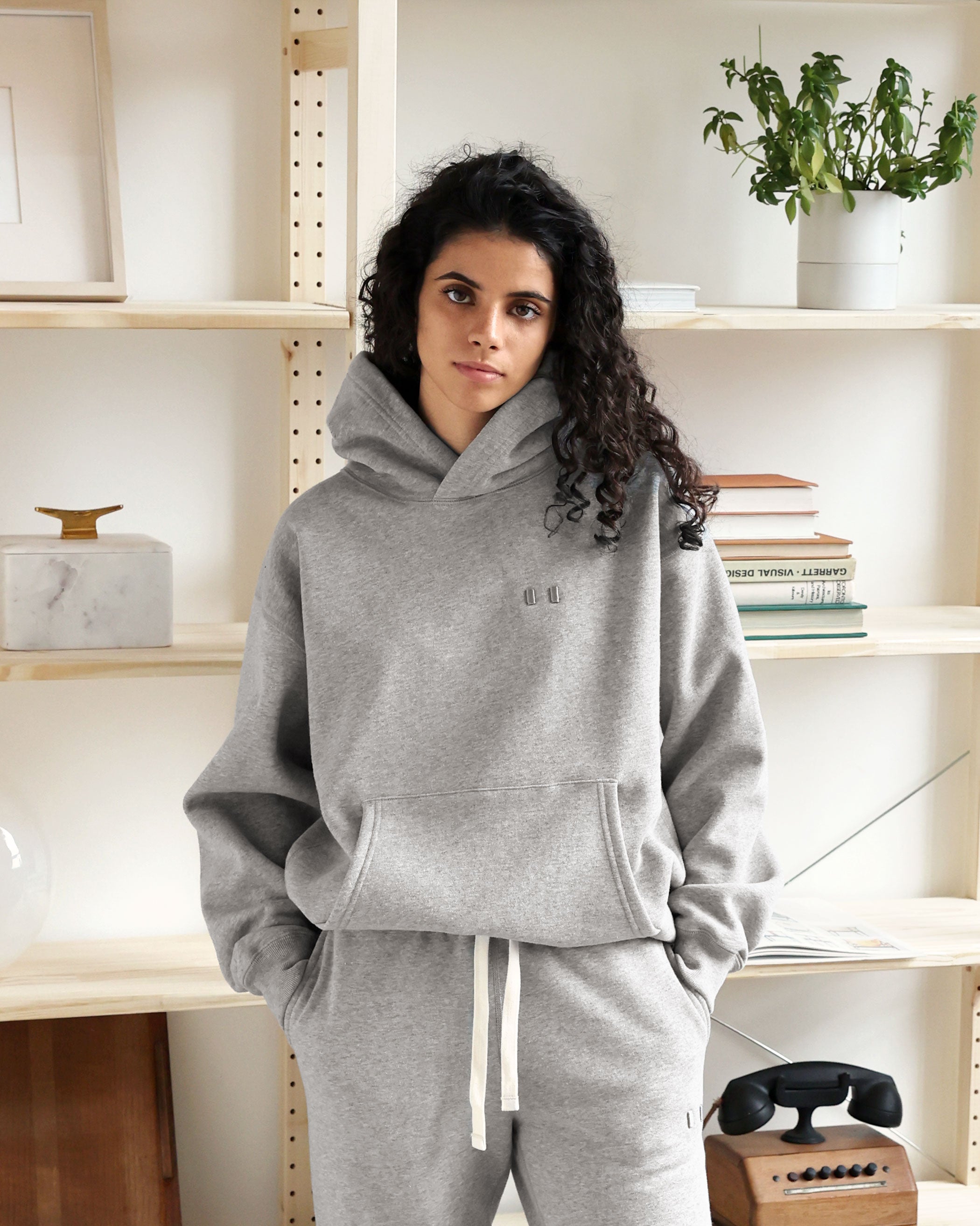 Made in Canada Flag Fleece Hoodie Heather Grey - Unisex