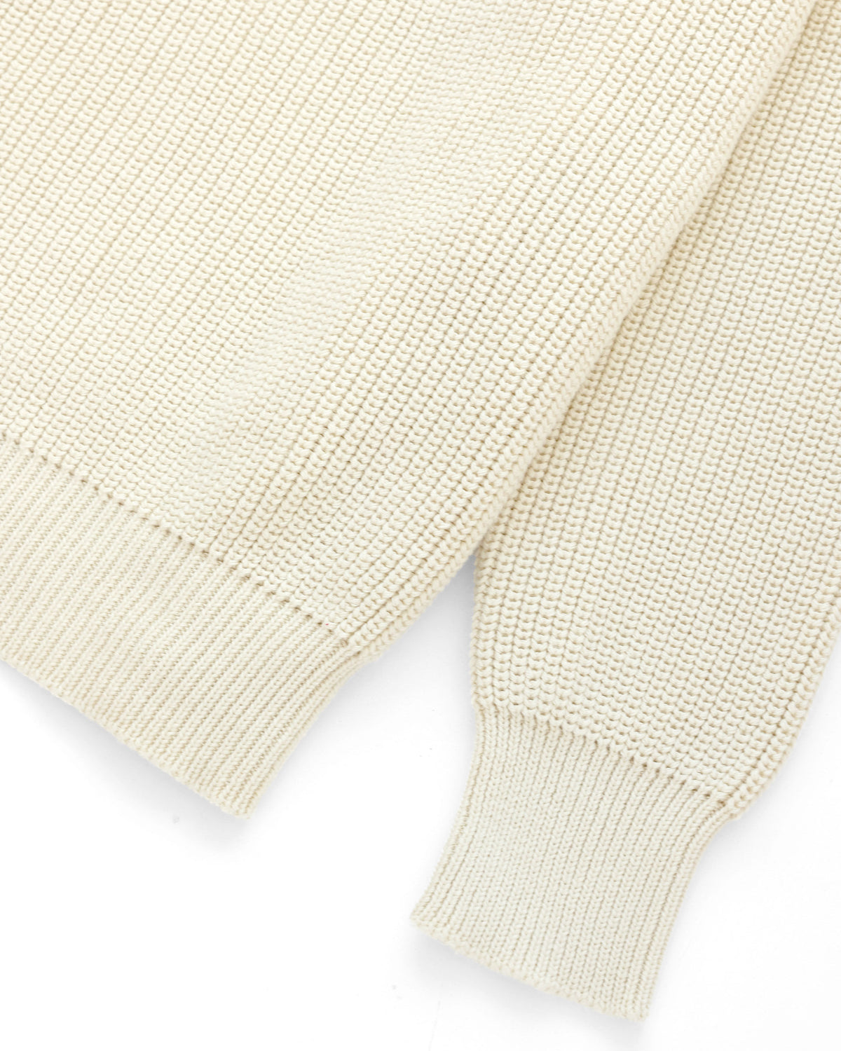 Made Knit in Canada 100% Cotton Canada Flag Cotton Knit Sweater Cream - Unisex - Province of Canada