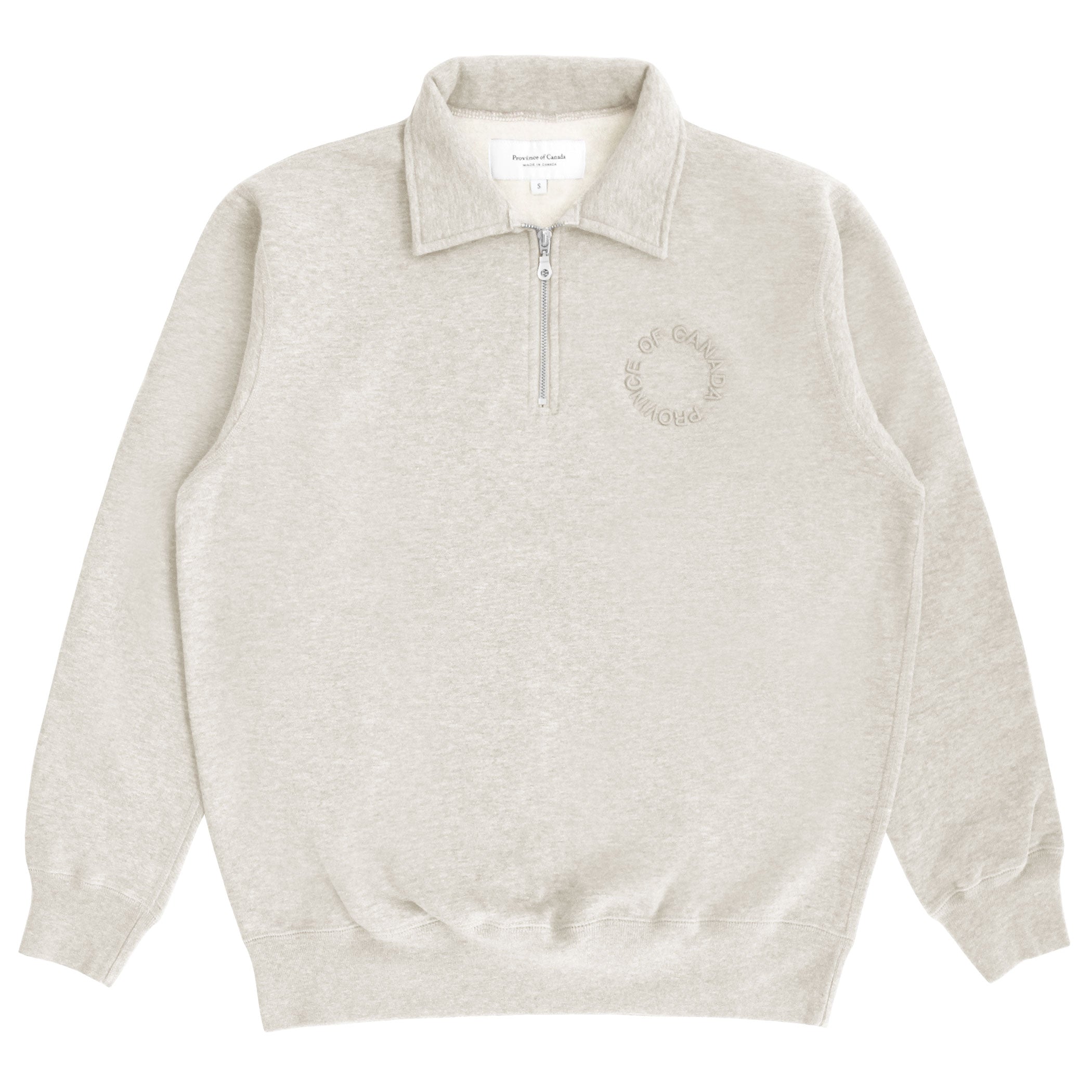 Made in Canada Half Zip Fleece Sweatshirt Eggshell - Unisex - Province of Canada