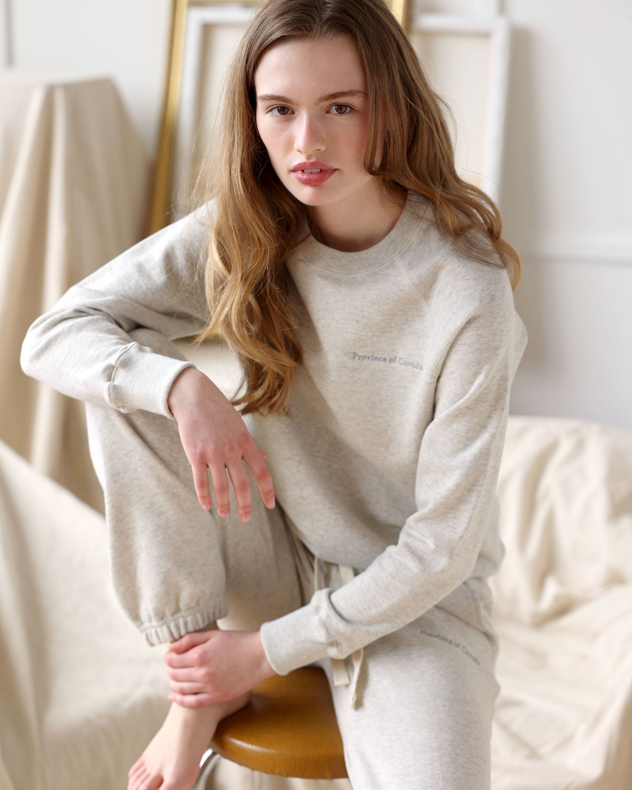 Made in Canada French Terry Sweater Eggshell - Unisex - Province of Canada